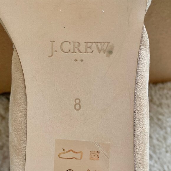 New J. Crew Factory Sueded Zoe D'Orsay Flats, Tan, Women's Size 8 - Picture 14 of 15
